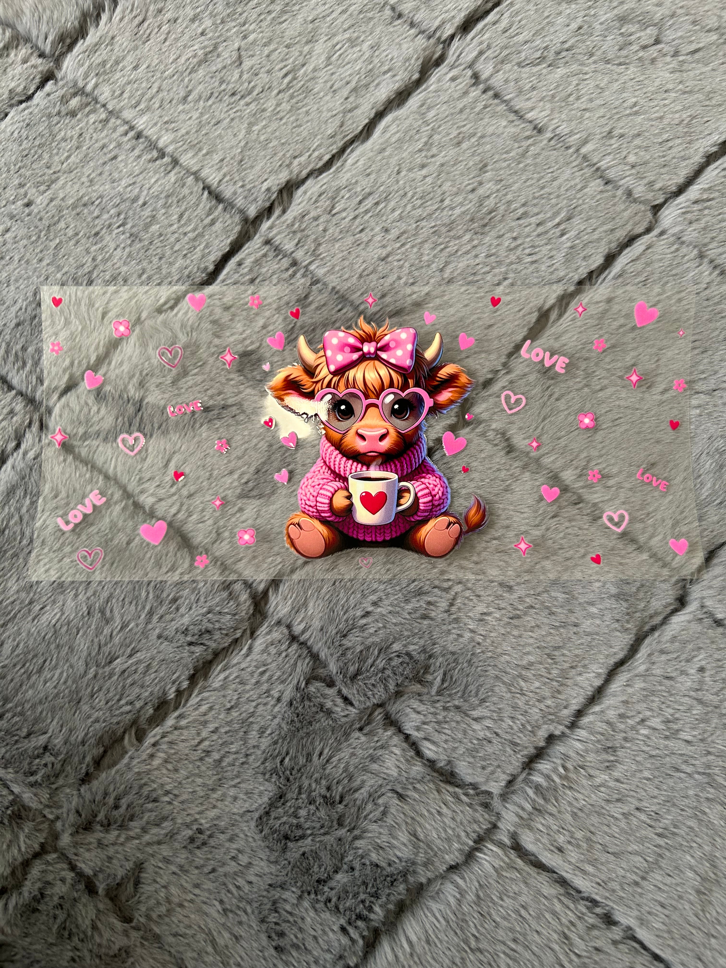 Cute pink cow