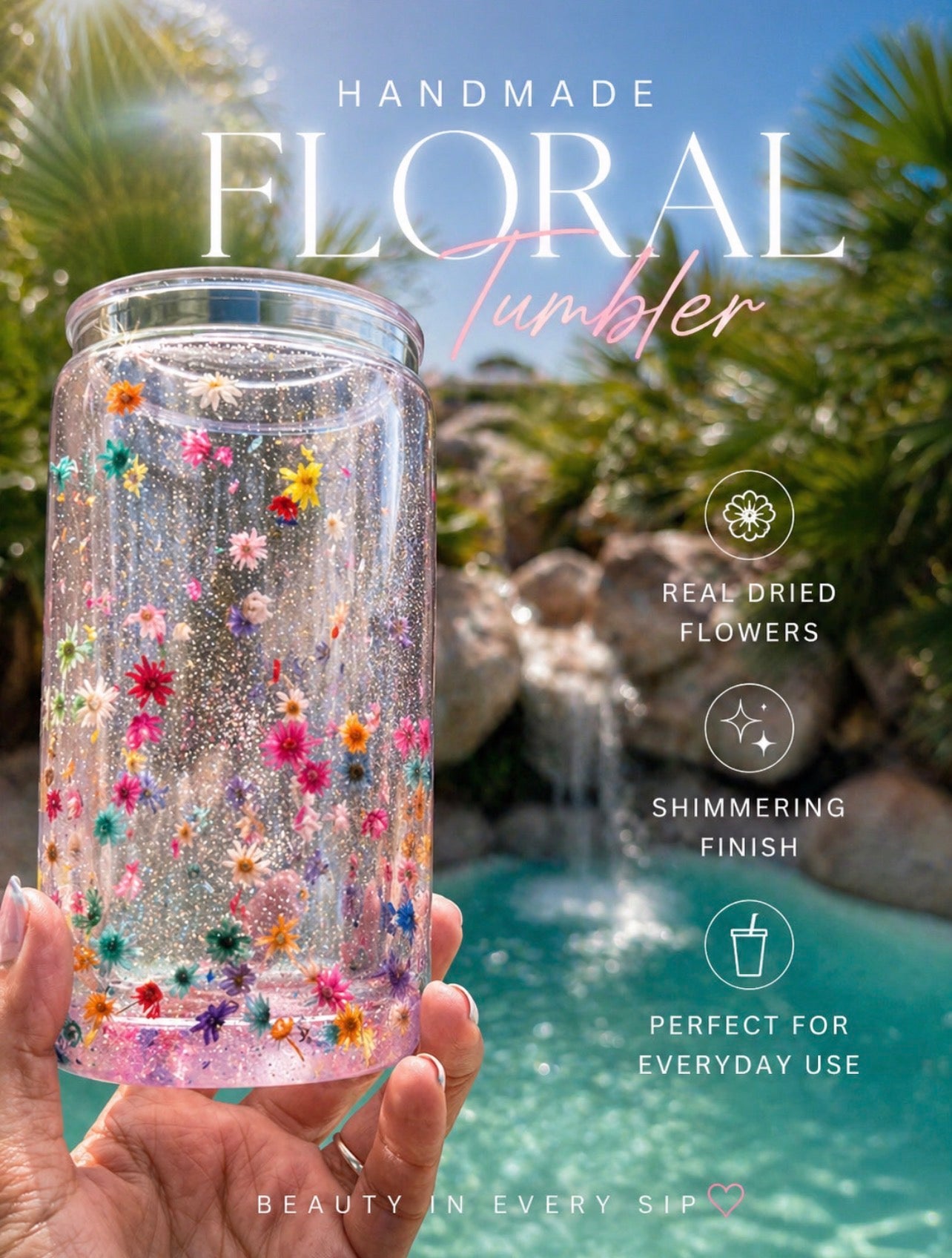 Floral beauty cup pre-made