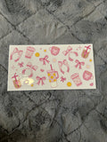 204 Pink bow tumbler wrap