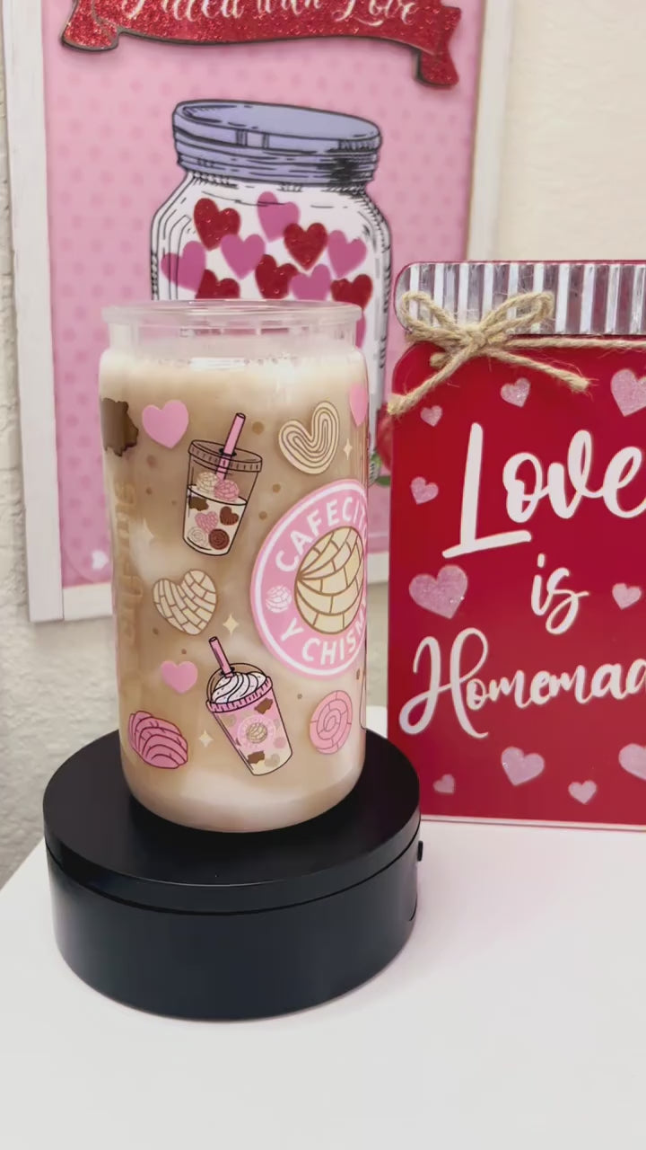 16oz Cafecito y chisme tumbler cup